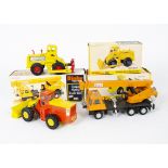 Dinky Toys 973 Eaton Yale Articulated Tractor Shovel, 976 Michigan 180-III Tractor Dozer, 980