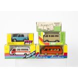 Russian/USSR RAF & UAZ Diecast Models, RAF 977, 22301 Ambulance, 2203, UAZ 469, 452B, in original