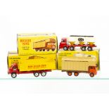 Budgie Toys, No.276 Bedford L.W.B Tipper, No.288 Bulk Flour Tanker, No.220 Leyland Hippo Cattle