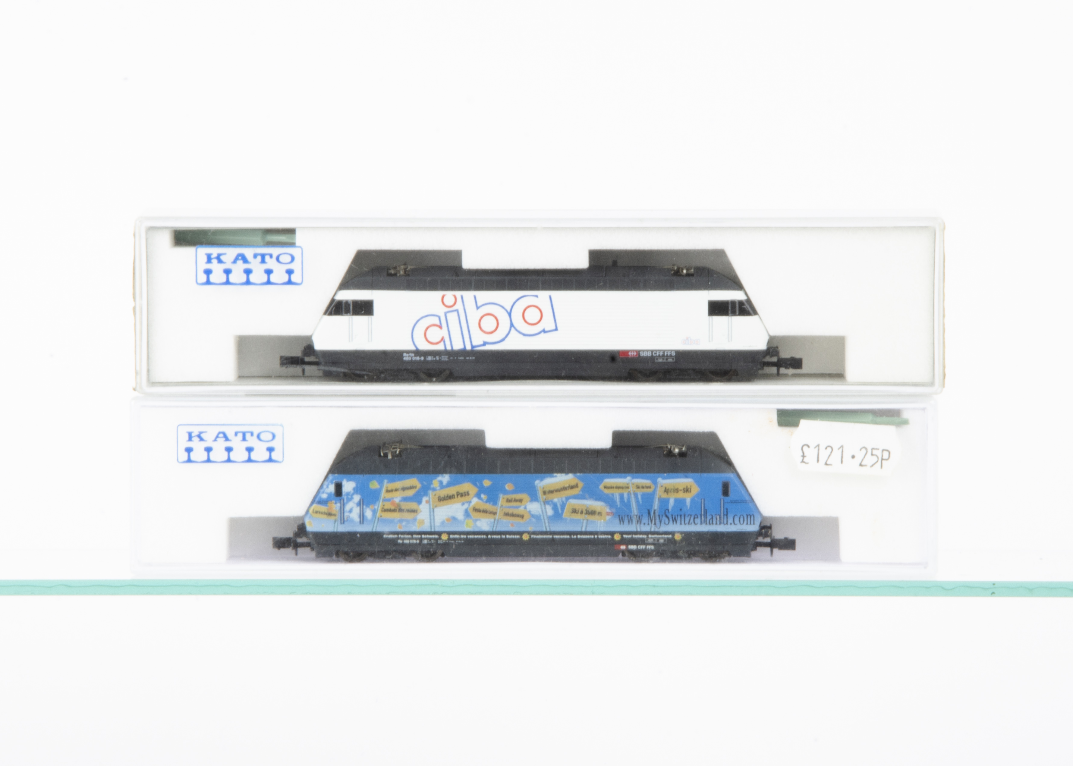 Kato Swiss N Gauge Electric Locomotives, two cased examples KAC-13709-11 Re 460 of the SBB in