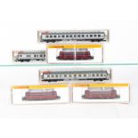 Fleischmann and Arnold N gauge Rail bus and Coach Set, a cased group including Fleischmann three-car