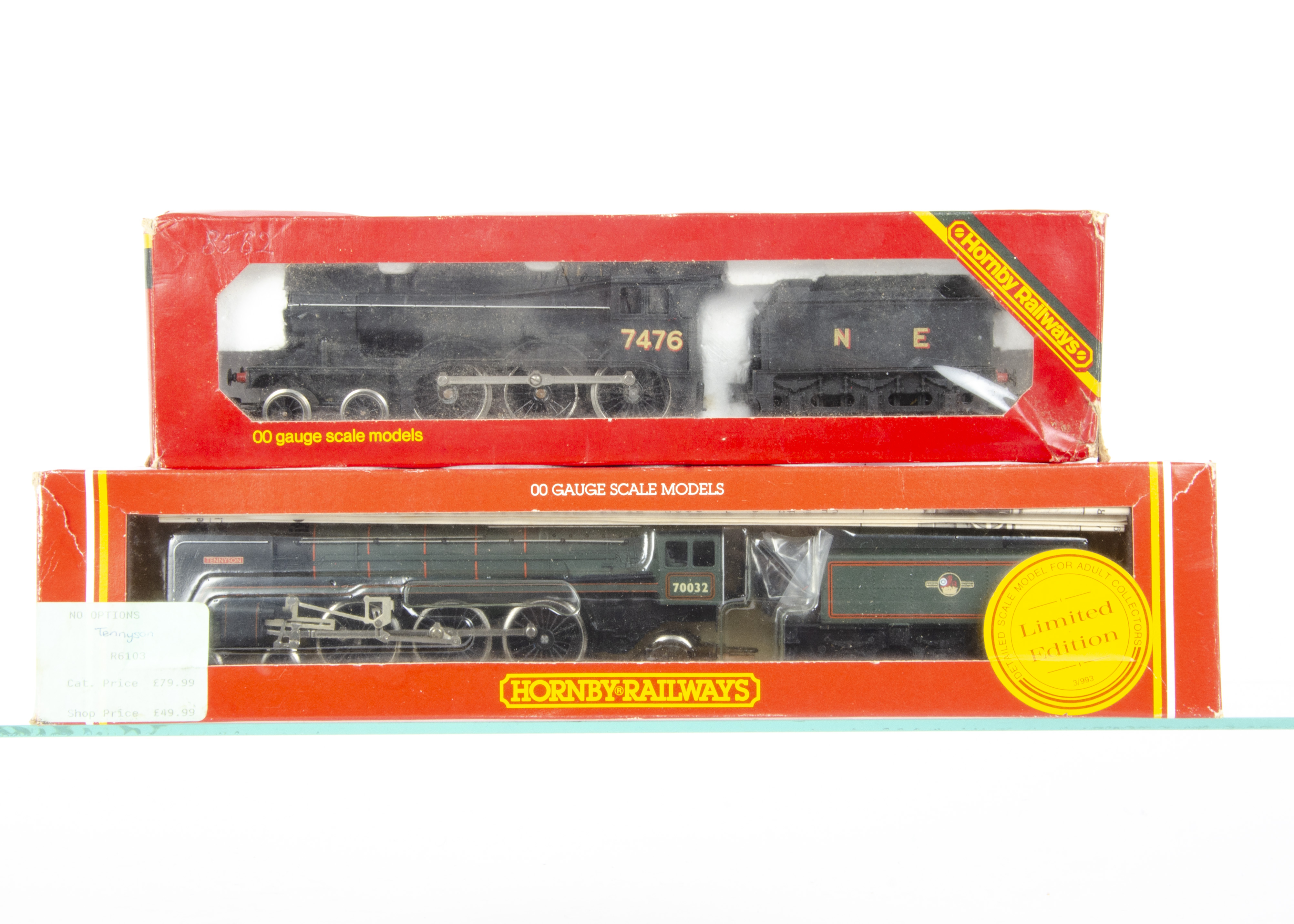 Hornby 00 Gauge Steam Locomotives, 5150 LNER black Class B12 7476 and uncommon R378 BR green