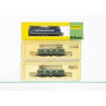 Minitrix N Gauge Electric Locomotives, a boxed 2938 Re 4/4 184 003-2 locomotive of the DB in blue