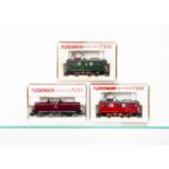 Fleischmann N Gauge Diesel and Electric locomotives, three cased examples 7230 diesel shunter BR 212