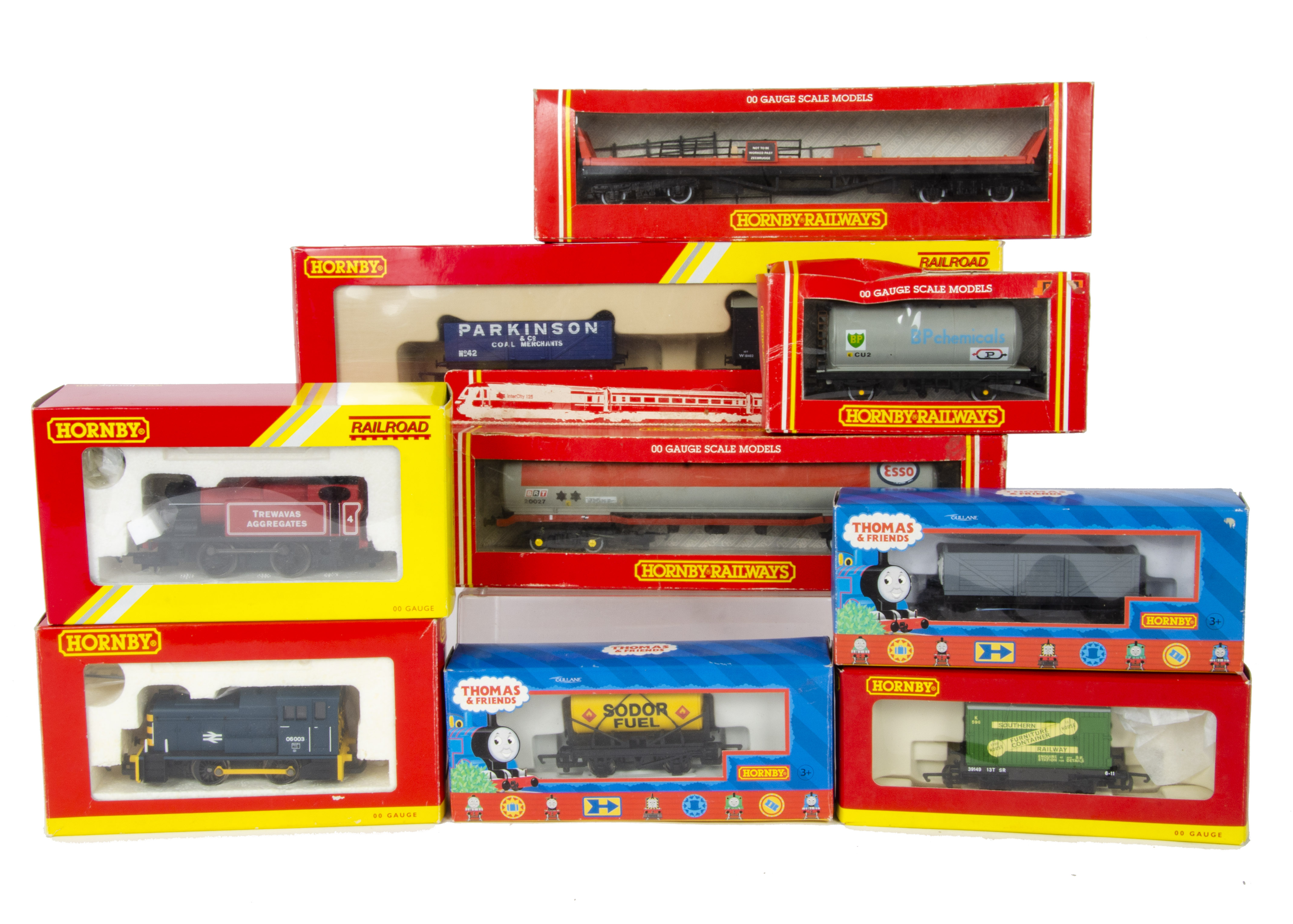 Hornby 00 Gauge Diesels and Steam Tank engine and Rolling Stock, R2669 Railroad Train Pack