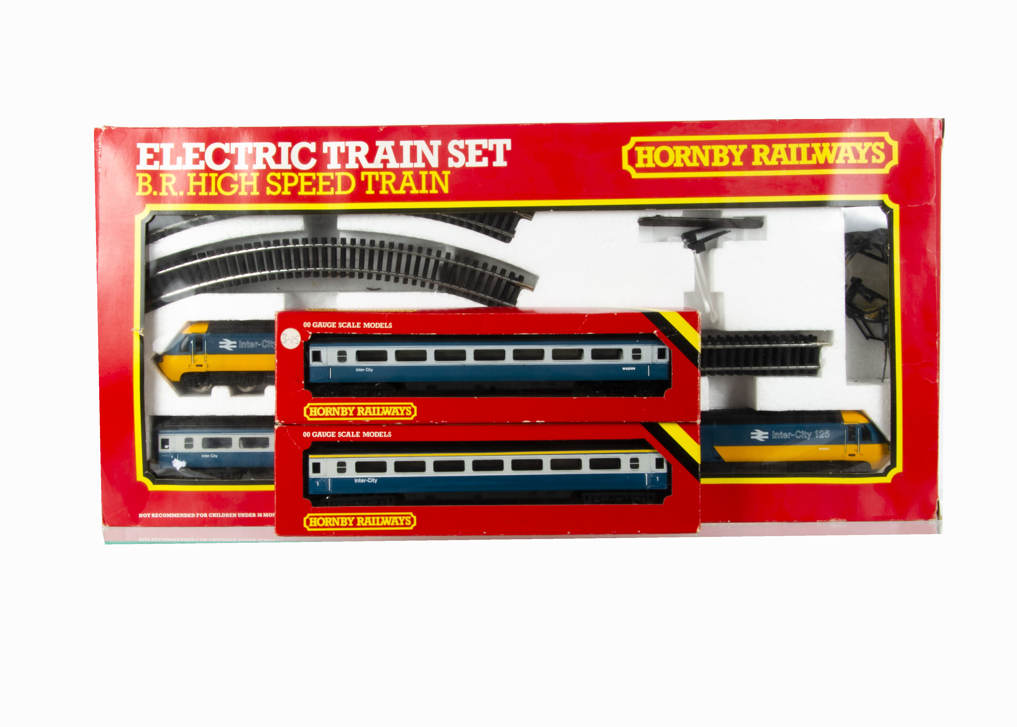 Hornby 00 Gauge R695 Inter-City HST Train set together with additional coaches controllers and - Image 2 of 2