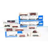 Continental N Gauge Goods Wagons and Related Models, various cased/boxed examples comprising