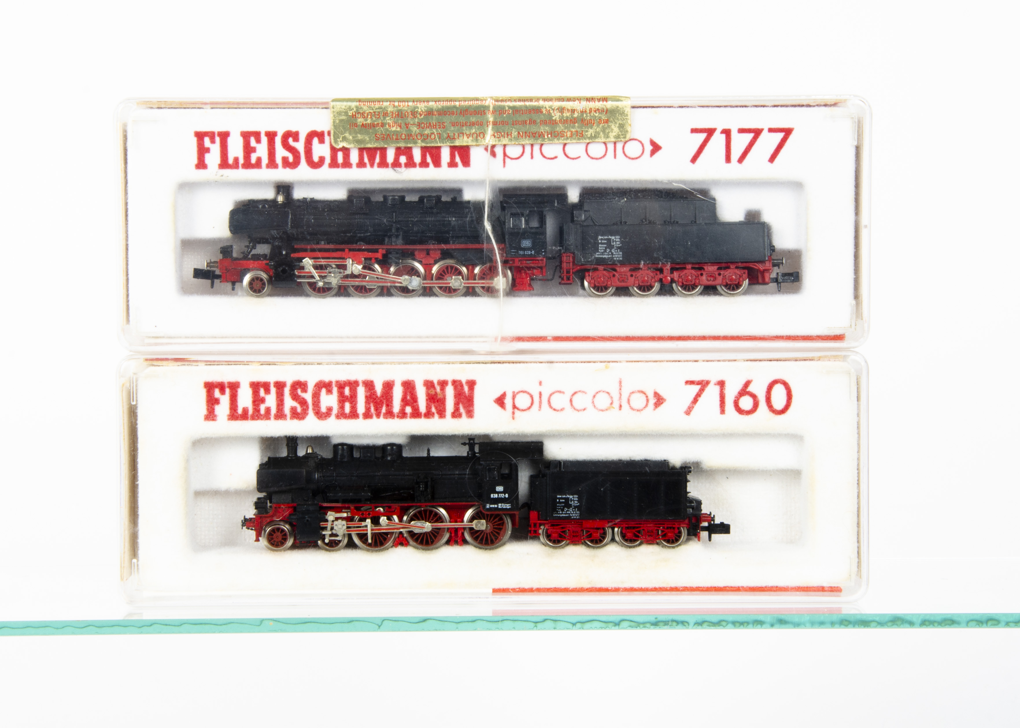 Fleischmann N Gauge Steam Locomotives and Tenders, two cased examples 7177 BR 051 628-6 and 7160