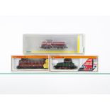 Minitrix and Arnold Diesel and Electric N Gauge Locomotives, three cased examples a Minitrix