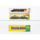 Minitrix and Roco N Gauge Two Car Diesel Rail Cars, two Minitrix examples including a boxed 2980