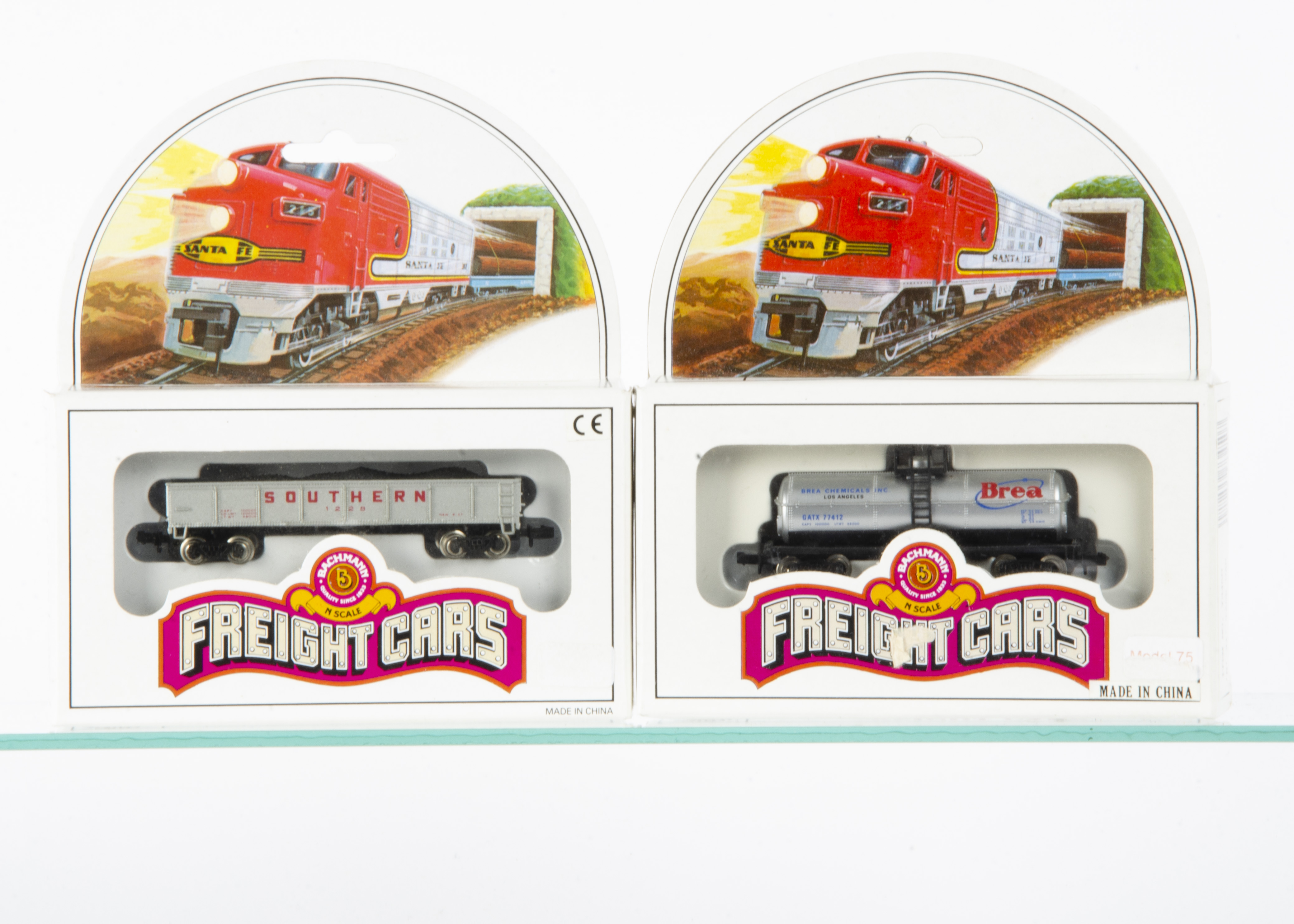 American N Gauge Passenger and Goods Trains, two Model Power examples, both in cut down set boxes - Image 2 of 2