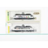 Minitrix Swiss N Gauge Electric Locomotives, two cased examples 12692 Re 460 020-1 of the SBB in