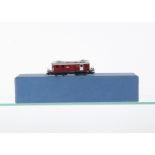 Nm Brass Swiss N Gauge Electric Locomotive, a boxed He 4/4 31 Lok 14 locomotive in red FO Glacer