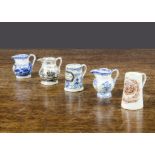 Matthew Ludgate miniature dolls’ house replicas of 19th Century transfer printed pottery, hand-