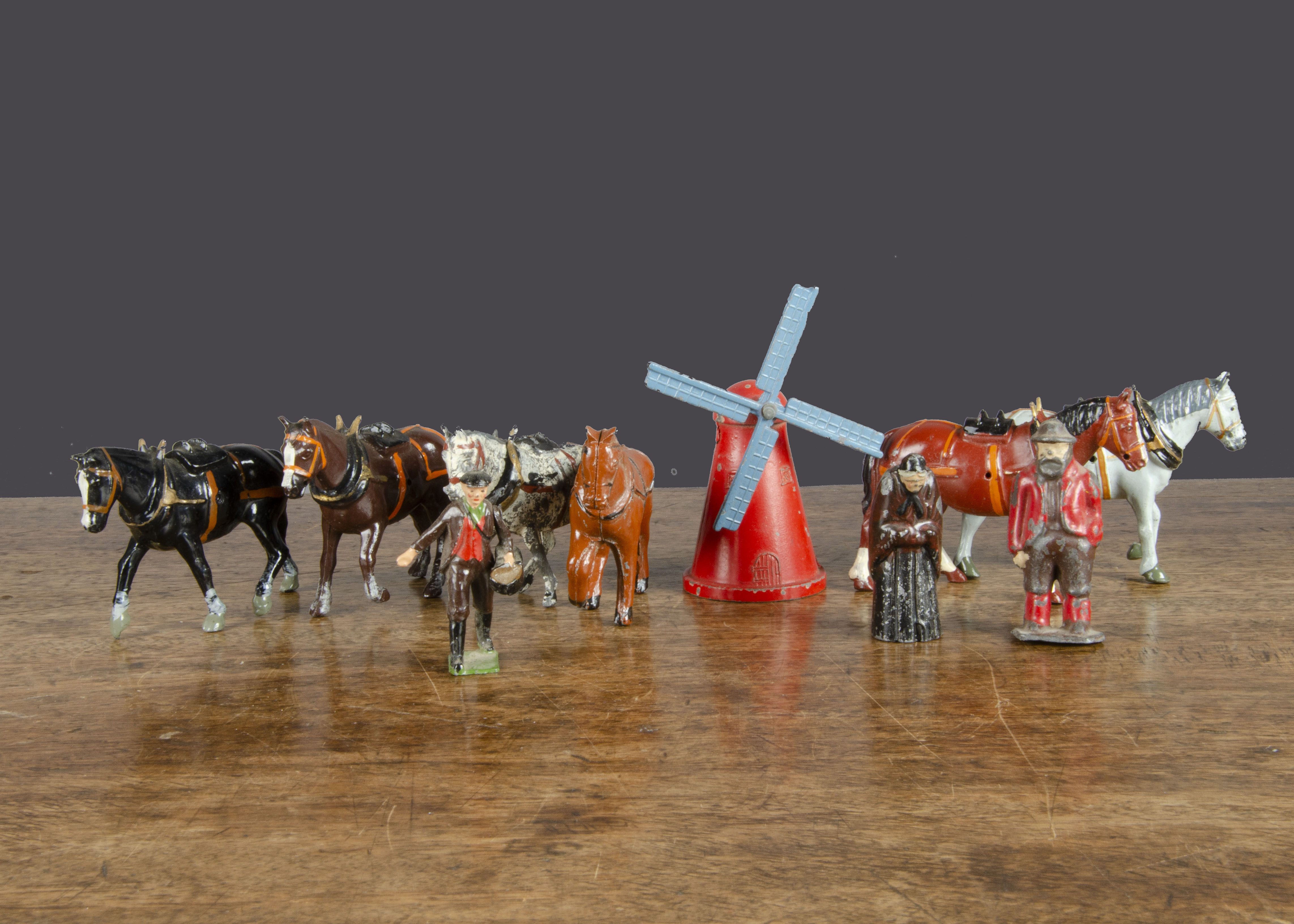 A quantity of lead farm and civilian animals and accessories by Britains and others, including