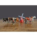 A quantity of lead farm and civilian animals and accessories by Britains and others, including