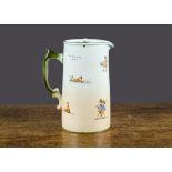 A Grimwades Brownie Golf hot-water jug transfer-printed with Brownies playing golf, with metal