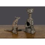 Two novelty cast-iron nutcrackers, ‘Tough Nut’ a sailor seated on lobster cage with registered