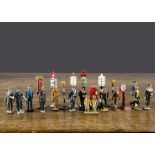 Britains and Taylor & Barrett 40mm Railway related figures, eight Britains, sixteen T & B, four by