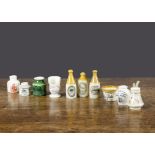 Matthew Ludgate miniature doll size replica of 19th Century advertising storage vessels, hand-potted