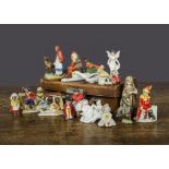 Bisque nursery rhyme and fairytale cake decorations, a fine German figure (not cake decoration) of