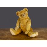 'Big Bear' a late 1930s Farnell rare orange mohair teddy bear, with orange and black glass eyes,