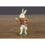 A German Alice in Wonderland character the White Rabbit, 85mm. high (G)