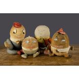 Humpty Dumpty soft toys, a Merrythought Emile Littler’s pantomime Humpty, velvet and felt with