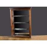 A wall mounted display cabinet, front opening large door with three shelves —36½in. (93cm.) high (