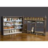 'J A Puffin' pottery and bread shop, a wall-mounted display cabinet with glazed shop front,