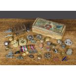 Militaria, a well made miniature model of an ammunition chest; a set of four World War Two miniature