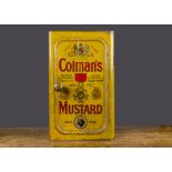 An unusual Colman’s Mustard lithographed tinplate cabinet, printed on all sides, with opening door