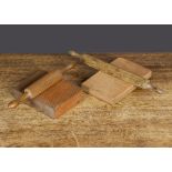 Two crimping boards with rollers, one a good match with turned handles —7in. (17.5cm.) length of