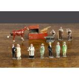 John Hill Wedding Party and Blacksmith sets, seven Wedding Party figures and six Blacksmiths (G-