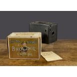 An Eastman Kodak Co Brownie Camera No 2, with instructions, in original box illustrated with a
