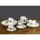 Felix the Cat children’s and doll’s part tea sets, transfer printed including a doll’s size cup,