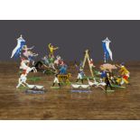 A set of demi-ronde Circus figures by Schweizer of Germany, 40mm figures, probably of post-WW2