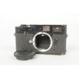 A Black Leitz Wetzlar Leica M2 Body, serial no. 949 075, rare black example from 1958 (serial no.