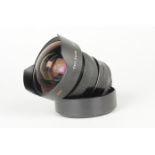 A Rollei HFT Carl Zeiss 15mm f/3.5 Distagon Fisheye Lens, QBM mount, serial no 6753772, barrel VG,