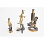 Compound Monocular Microscopes, Smith, Beck and Beck lacquered brass Universal Microscope, with