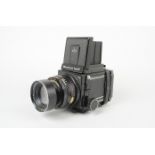 A Mamiya RB67 Pro S Camera, serial no C226250, shutter working, focus runs freely, bellows G, body