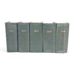 The British Journal Photographic Almanac, paper-covered - 1884, 1887, 1890, 1891 (2), 1893, P,