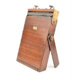 A 19th Century mahogany and brass Thomas Collodion Wet-Plate Dipping or Sensitising Bath, the