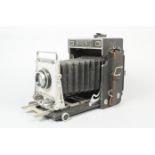 A MPP 5 X 4 Micro Press Camera, serial no 4221, body G, wear to back, edges, some scratches to