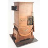 A rare early 20th Century mahogany table-top Lumière Chromodiascope Autochrome Viewer, the body with