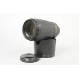 A Nikon AF S VR Zoom Nikkor 70-300mm f/4.5-5.6G IF-ED Lens, serial no 2396550, AF working, barrel G,