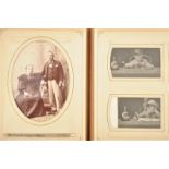 Cabinet/Cartes de Visite Albums, mainly family portraits, circa 1900, 1930s/1940s postcards