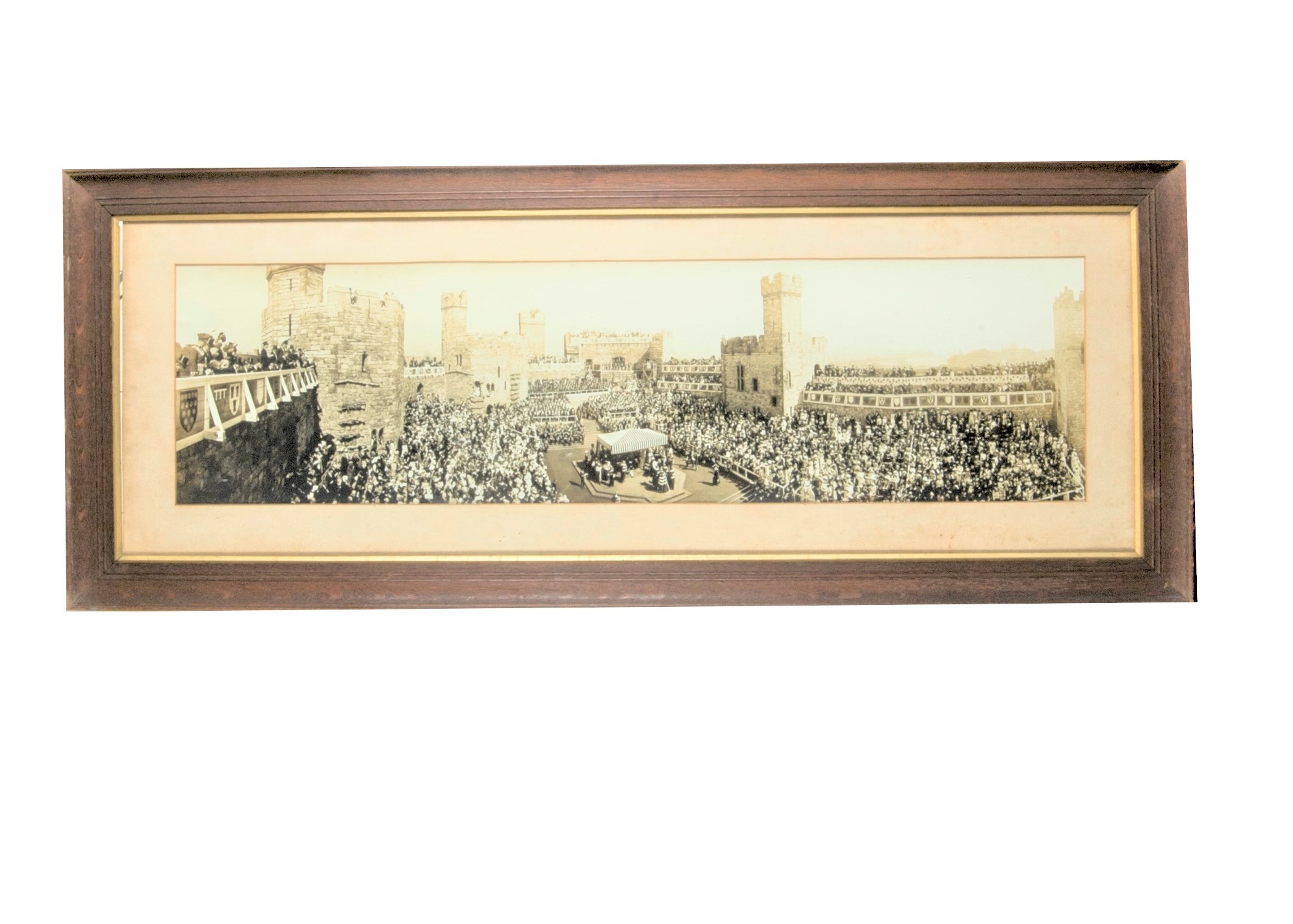 A Gelatin Silver Panoramic Print of The Investiture of Edward Prince of Wales at Caernarfon Castle