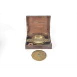 An early 19th Century lacquered brass Schmalcalder Miner's Dial, the silvered dial engraved '