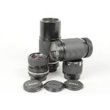 Three Nikon Zoom Nikkor Lenses, a 35-70mm f/3.3-4.5 AIS lens, serial no 2042646, barrel G-VG,